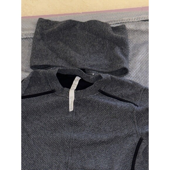 Lululemon On Repeat Dress Size 6 Dark Gray Black Removable Collar - Picture 2 of 16